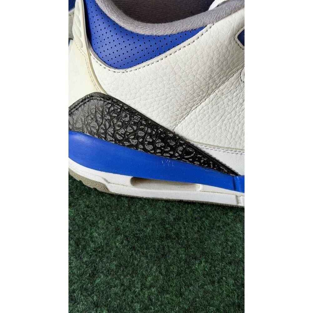 Nike Air Jordan 3 Retro Racer Blue White Men's Size 10 CT8532-145 Excellent